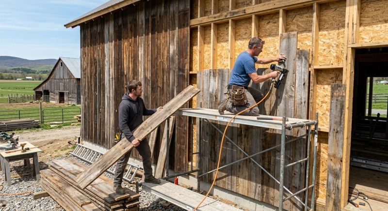 Barn Siding Installation in Huntington, VT