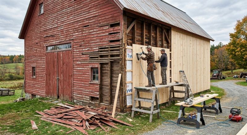 Barn Siding Replacement in Chittenden County, VT