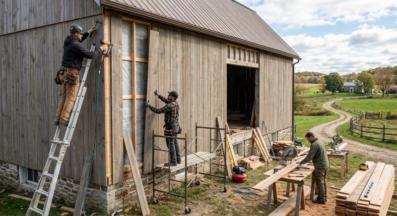 Barn Siding Replacement in Franklin County, VT