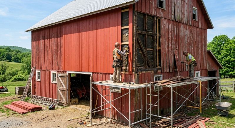 Barn Siding Replacement in Essex Junction, VT