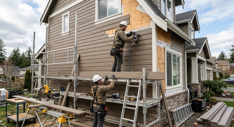 Composite Siding Installation in South Burlington, VT