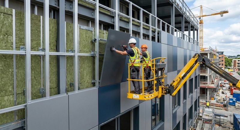 Facade Cladding Installation in Essex Junction, VT