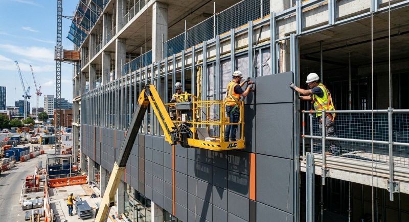 Facade Cladding Installation in Essex Junction, VT