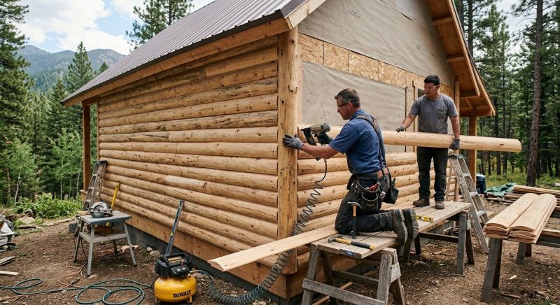 Log Home Siding Installation in Essex Junction, VT