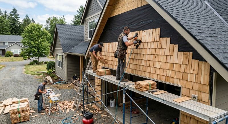 Shake Siding Installation in Huntington, VT