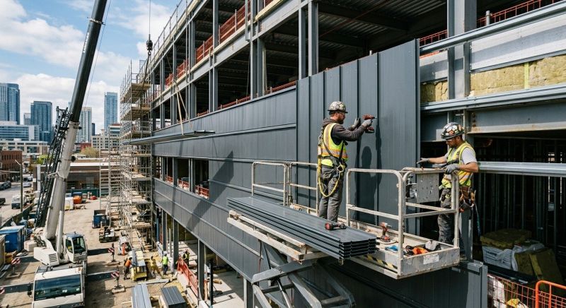 Steel Cladding Installation in Essex Junction, VT