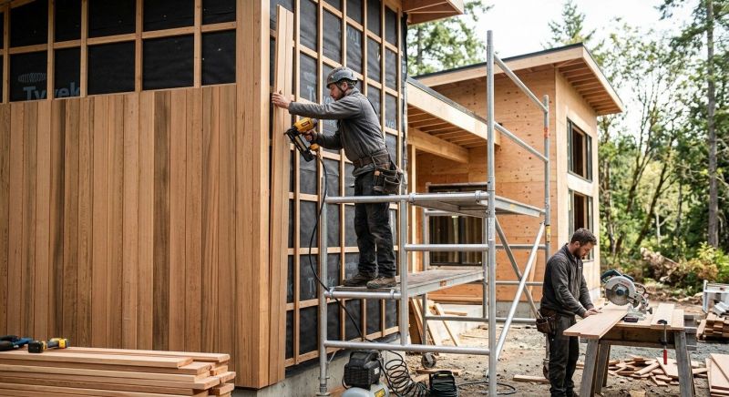 Wood Cladding Installation in Franklin County, VT