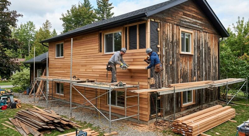 Wood Cladding Installation in Grand Isle, VT