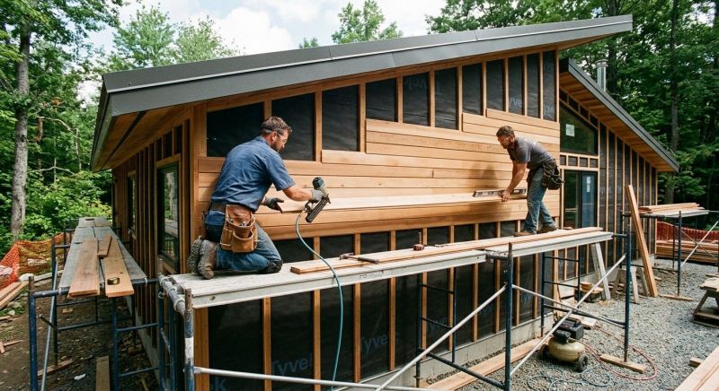 Wood Cladding Installation in Stowe, VT